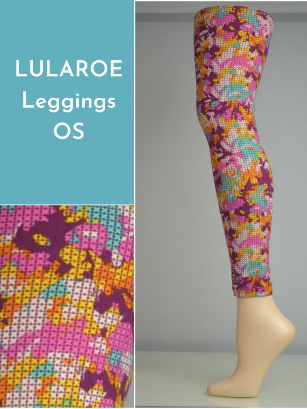 NWT Digital Floral Lularoe OS Leggings